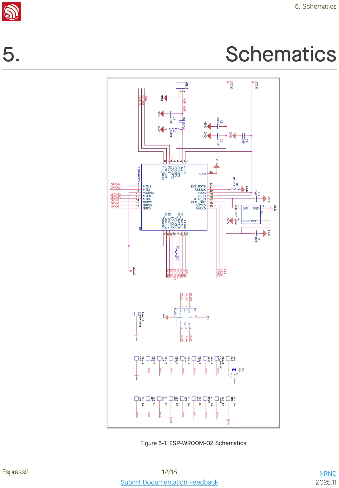ESP-WROOM-02 module reference-design schematic